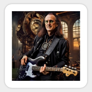 Geddy Lee Rush Time Stand Still Steampunk Sticker